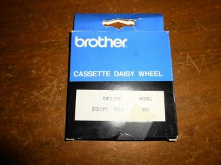 Vintage Brothers Cassette Daisy Wheel English Script 1012 Made In Japan