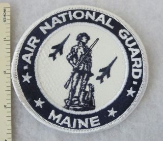 Large Maine Air National Guard Us Air Force Patch Vintage Usaf Ang