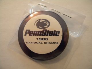 1986 Penn State National Championship Button,  National Champs - 2 Inches Round