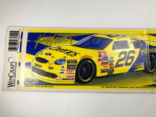 Johnny Benson 26 Cheerios Nascar Racing Car Sticker 11.  6”X3” Read 2