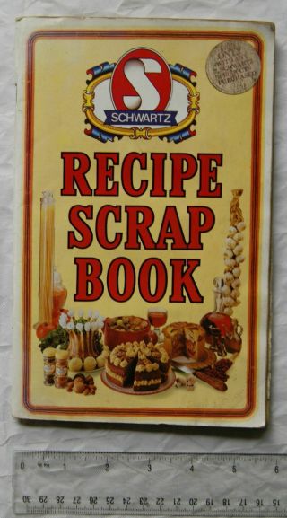 C1980s Schwartz Recipe Scrap Book - Filled With Handwritten & Printed Recipes