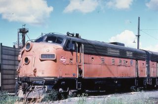 N: Duplicate Slide Milw Milwaukee Road F7a 81c - Bensenville Il 1979
