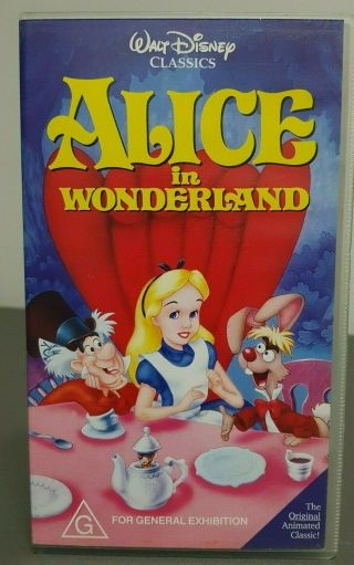 Alice In Wonderland | Vhs | Disney | Classic | Vintage Movie | Video Cassette
