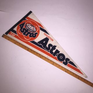 Vintage Houston Astros Mlb Astrodome Baseball Full Size Pennant Flag [ct34]