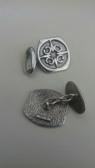 Vintage Sterling Silver Ola Gorie Orkney Islands Cufflinks Arts And Crafts