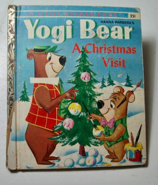 1961 " Yogi Bear - A Christmas Visit " Little Golden Book