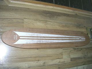 Sears & Roebuck 1950s Skateboard " Hang Ten " Wooden/clay Longboard 35 "