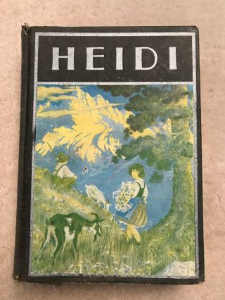 Antique Heidi Hardcover Johanna Spyri 1938 Windermere Series Illustrated