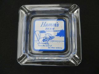 Vintage Glass Advertising Ashtray Hamm 