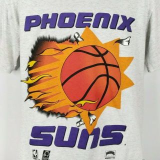 Phoenix Suns T Shirt Vintage 90s Will Scorch Nba Basketball Made In Usa Large