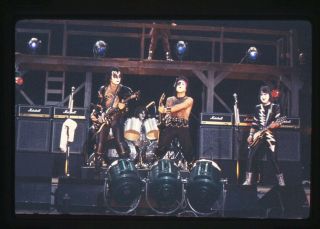 Kiss Gene Simmons Paul Stanley Group Concert Vintage 35mm Transparency