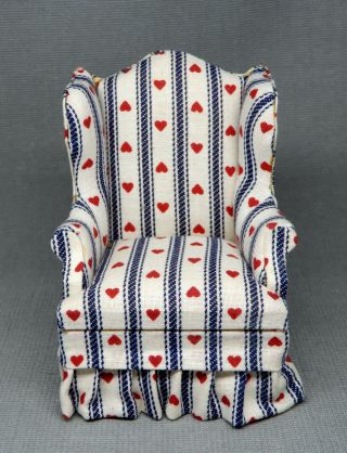 Vintage Fantastic Merchandise High Back Chair Dollhouse Miniature 1:12