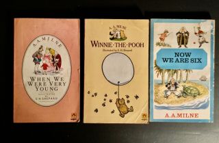 Vintage Aa Milne - When We Were Very Young,  Now We Are Six,  And Winnie The Pooh