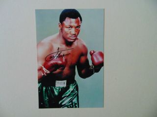 " Heavyweight Champion " Joe Frazier Hand Signed 4x6 Color Photo