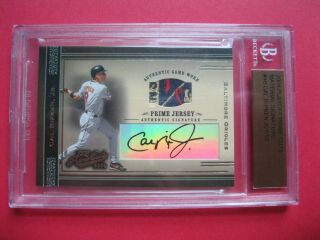 2004 Playoff Prime Cuts Baseball Cal Ripken Jr Jersey Patch Autograph 08/50