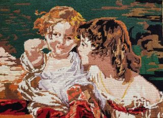 Vintage Complete Needlepoint Tapestry Sir Thomas Lawrence Calmady Children 20 "