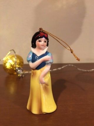 Vintage Disney Snow White Porcelain Christmas Ornament Japan