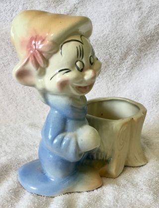 Vintage Walt Disney Dopey Planter Ceramic Glazed Figurine 7  High