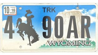 99 Cent 2016 Wyoming Truck License Plate Sweetwater County 90ar Nr