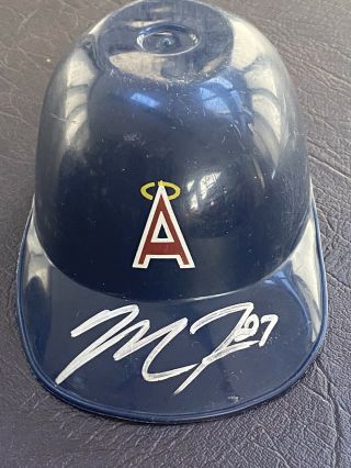 Mike Trout Signed Mini Batting Helmet With