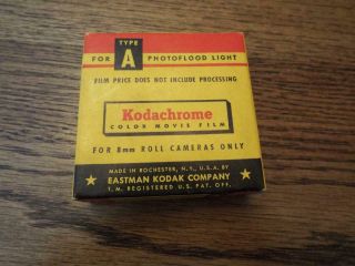 Vintage Kodachrome Color Movie Film Type A Floodlight Ka 459 8mm 25 Ft