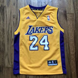 Vintage Adidas Los Angeles Lakers Kobe Bryant 24 Jersey Size Youth Small S