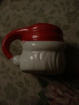 Vintage Winking Santa Claus Miniature mini Ceramic Mug 1.  75 