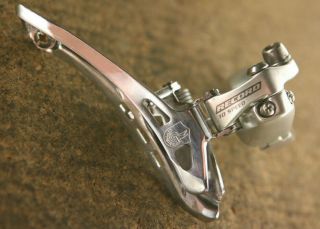 Vintage Campagnolo Record Silver 10 Speed Front Mech / Derailleur / Umwerfer
