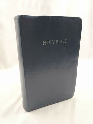 Vintage Holy Bible International Version Navy Blue Leather Cover Zondervan