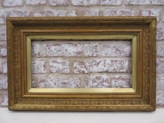 Really Old Picture Frame Gold Fits A 16 Inch X 8 " Painting