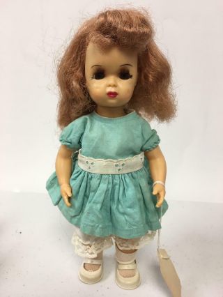 Vintage Tiny Terri Lee Doll In Tagged Dress