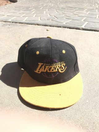 Los Angeles Lakers Snapback Hat Cap Nba Basketball Black