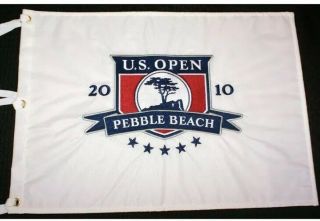 2010 Pebble Beach Us Open Golf Pin Flag Tiger Pga