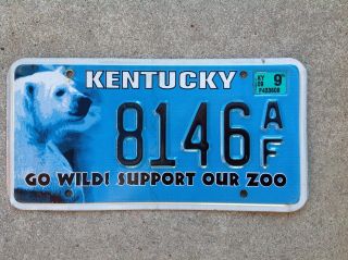 Kentucky - " Support Our Zoo " - License Plate - Go Wild