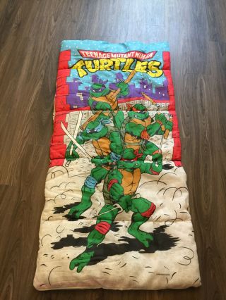 Teenage Mutant Ninja Turtles Sleeping Bag Tmnt Mirage Studio Vtg 
