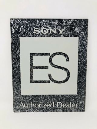 Rare Vintage Sony Es Authorized Dealer Plaque Sign Advertising Employee