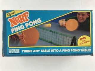 Vintage Nerf Indoor Ping Pong Game Parker Brothers 1987 United States