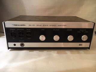 Vintage Realistic (radio Shack) Sa - 101 Integrated Solid State Stereo Amplifier