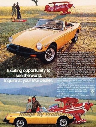 1977 Mg Mgb B Advertisement Print Art Car Ad J826