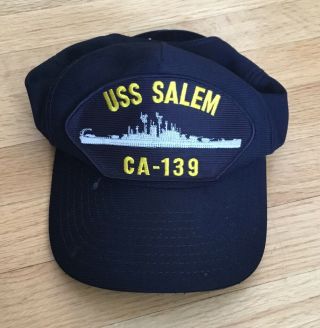 Uss Salem Ca - 139 United States Navy Vintage Cap Hat
