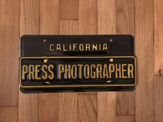 Vintage California Press Photographer Plate Topper 2