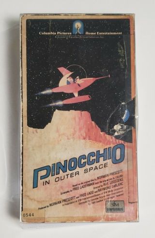 Pinocchio In Outer Space Vhs 1982 Columbia Rare Vintage Oop Cartoon Htf