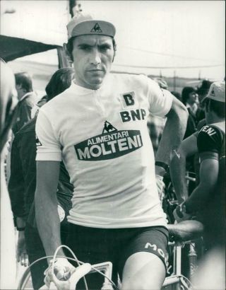 Vintage Photograph Of Eddy Merckx Belgian Bicycle