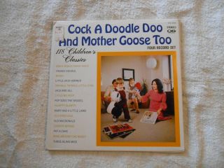 Cock A Doodle Doo And Mother Goose Too 4 Record Album Set Vintage 1973