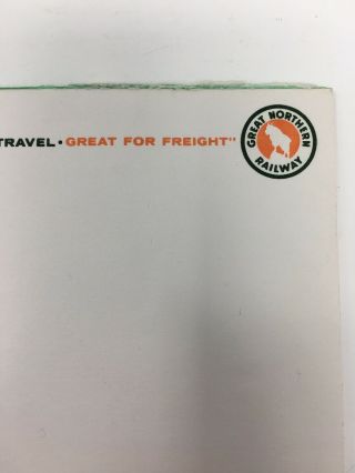 Vintage Great Northern Railway Notepad 