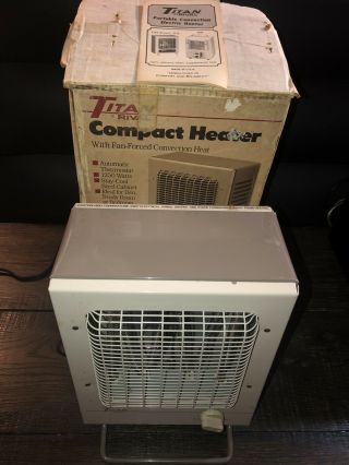 Vtg Titan Rival 1250W Portable Compact Space Heater Forced Convection Heat T113A 2