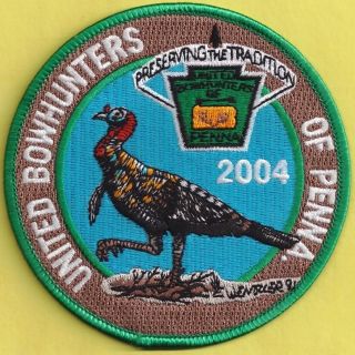Pa Pennsylvania Fish Game Commission 4 " 2004 United Bowhunters Turkey Patch
