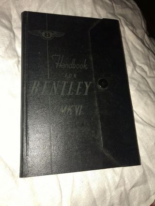 Vintage Bentley Mk Vi 1931 Handbook Owner Instruction Book
