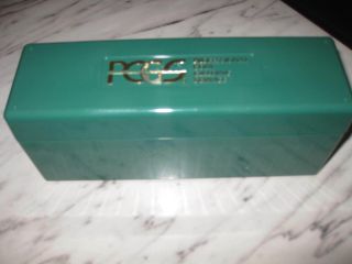 Vintage Pcgs Green Storage Box For 20 Coins,