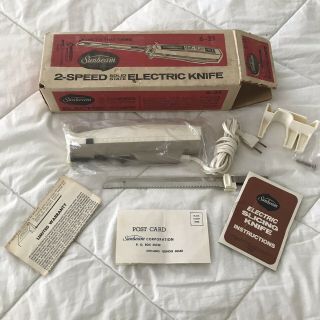 Vtg Sunbeam 2 - Speed Electric Knife Tip That Trims Solid State 6 - 21